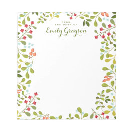 Woodland Wildblomma Personlig Social Stationery Anteckningsblock