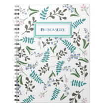 Woodland Wildblomma Spiral Notebook
