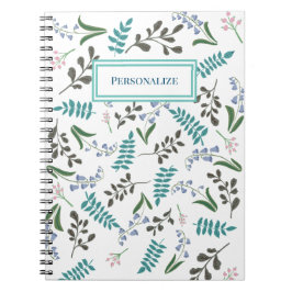 Woodland Wildblomma Spiral Notebook Anteckningsbok