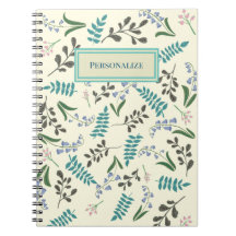 Woodland Wildblomma Spiral Notebook