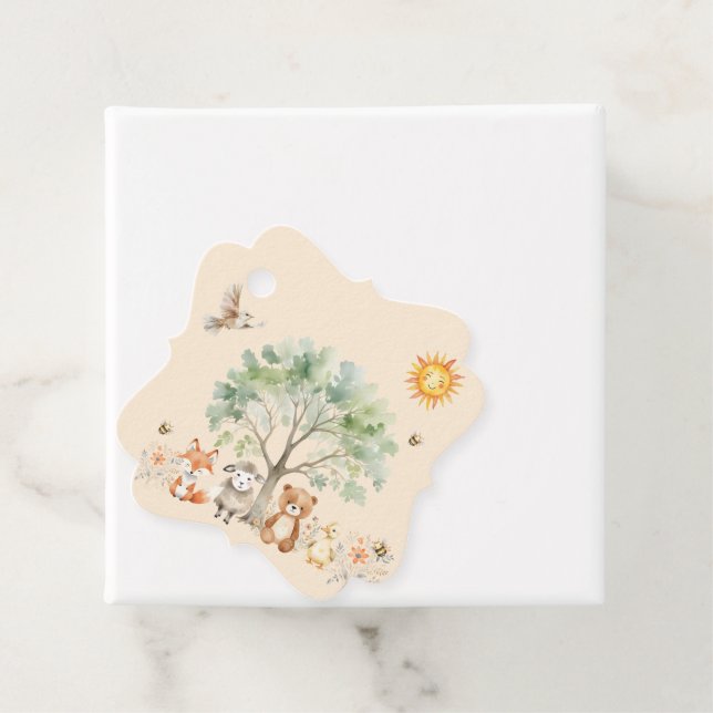 Woodland Wildlife Baby Shower Gift-Märkre Gåvor Etiketter (På plats)