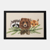 Woodland Wildlife-juldoormat Door Mat