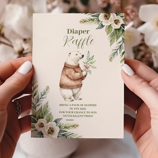 Woodland Winter jul Diapper Raffle Tilläggskort (Skapare uppladdad)