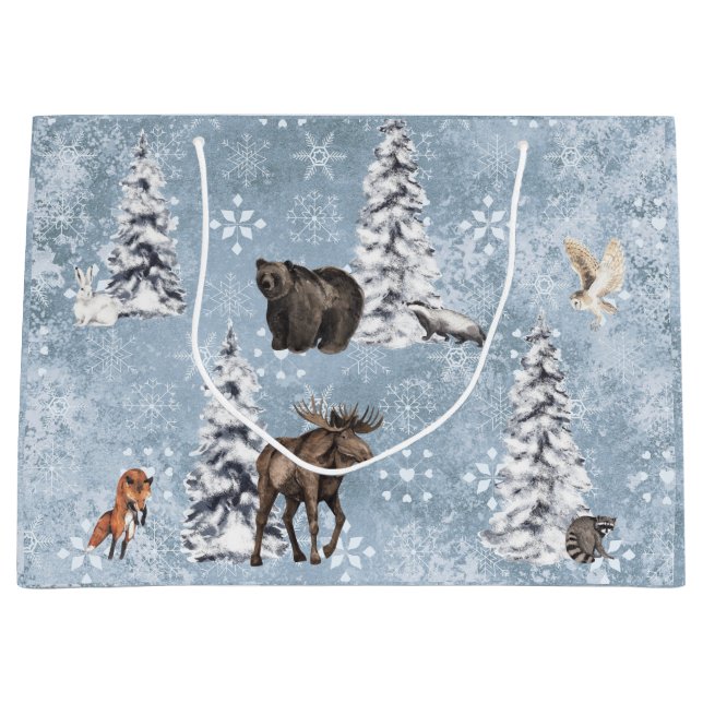 Woodland Winter Moose Julgran Snowflake La (Framsidan)
