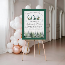 Woodland Winter ONEderland VälkomstPoster