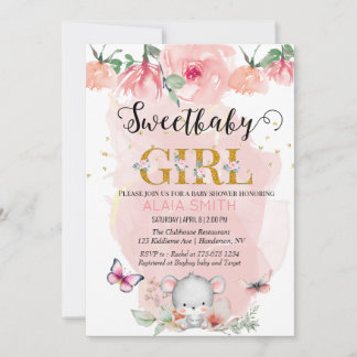 Woodlands Animal Theme Baby Mouse for Baby dusch Inbjudningar