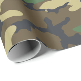 Woodlands Camouflage Fridluftsmänniska Gift Presentpapper