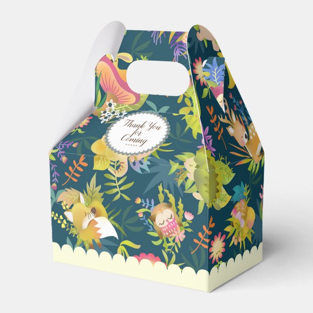 Woodlands Dreamland Navy Blue Favor Box Presentaskar (Framsidan Sidan)