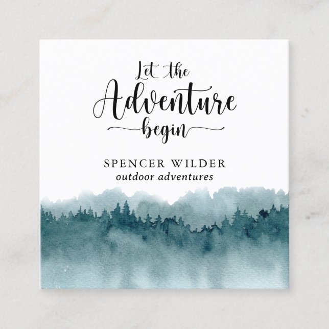 Woodlands Forest Affärskort Fyrkantigt Visitkort (Framsida)