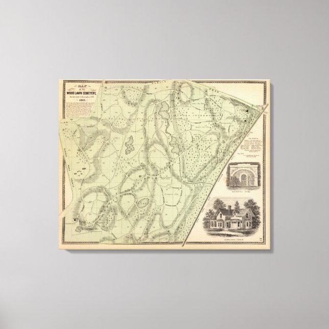 Woodlawn Cemetery Canvastryck (Framsida)