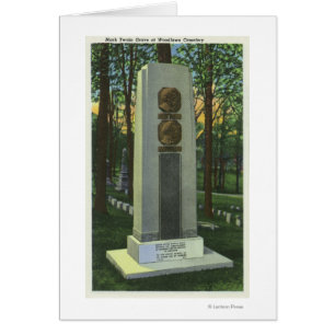 Woodlawn Cemetery, Mark Twain Gravestone Scene Hälsningskort