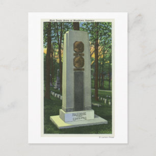 Woodlawn Cemetery, Mark Twain Gravestone Scene Vykort