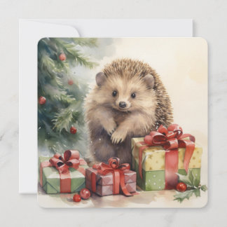 Woodlawn Collection: jul Hedgehog Julkort