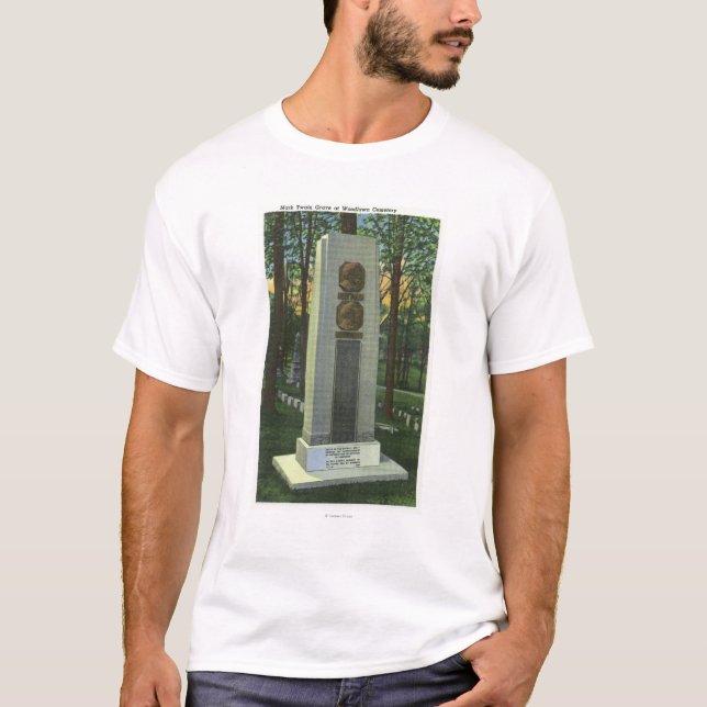 Woodlawn kyrkogård, Mark Twain Gravestoneplats T Shirt (Framsida)