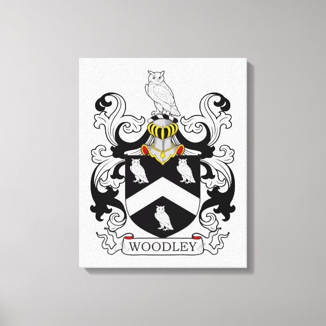 Woodley Family Crest Canvastryck (Framsida)