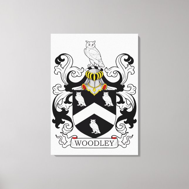 Woodley Family Crest Canvastryck (Framsida)
