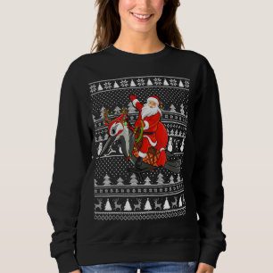Woodpecker Bird Älskare Santa Riding Woodpecker Ug T Shirt