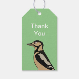 Woodpecker Bird Natature Animal Personlig Presentetikett