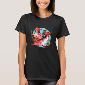 Woodpecker Bird Natature Red Pileated Woodpeckers  T Shirt
