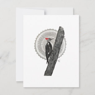 Woodpecker Mandala Anteckningskort