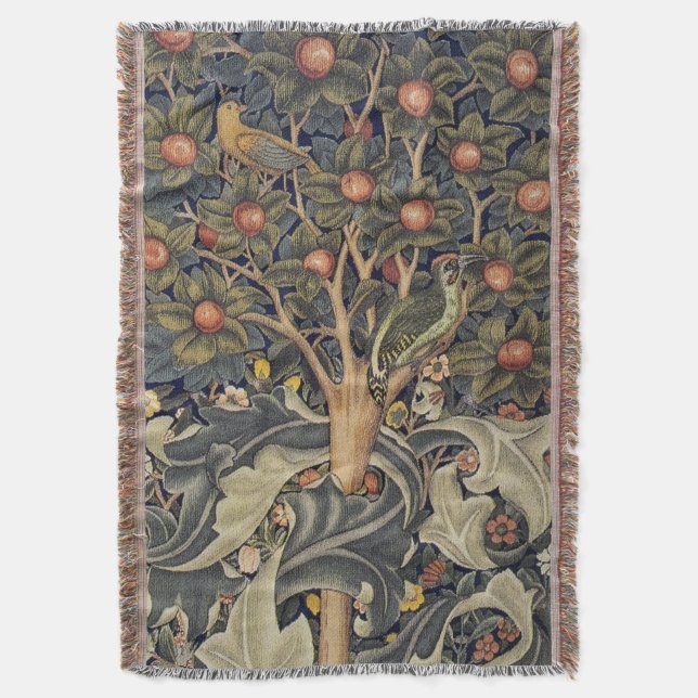 Woodpecker Tapestry - William Morris  Filt (Framsidan Vertikal)