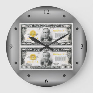 Woodrow Wilson ~ $100 000 Guld-certifikat ~1934 Stor Klocka