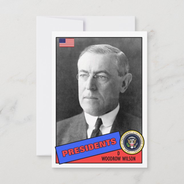 Woodrow Wilson Baseball Card (Framsida)