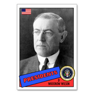 Woodrow Wilson Basebollkort Bordsnummer