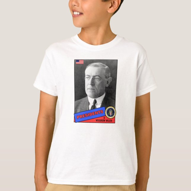 Woodrow Wilson Basebollkort T Shirt (Framsida)