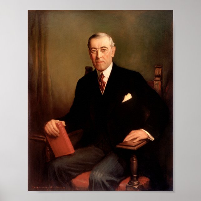 Woodrow Wilson President Porträtt Poster (Framsidan)