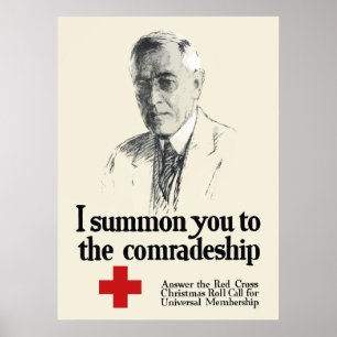 Woodrow Wison Röda koraffisch Poster