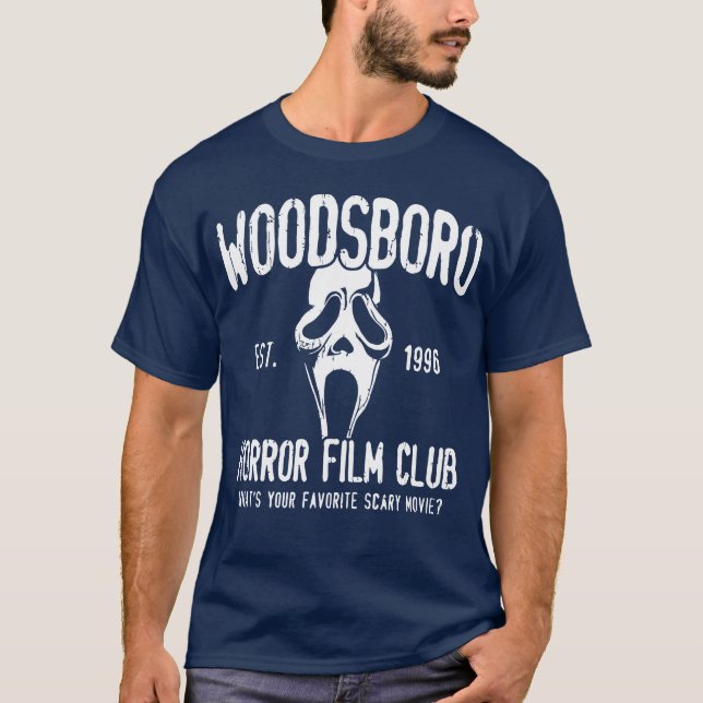 Woodsboro Horror Film Klubb lustig T Shirt (Framsida)