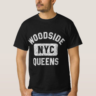 Woodside Queens NYC Gym Stil Distress White Pri T Shirt