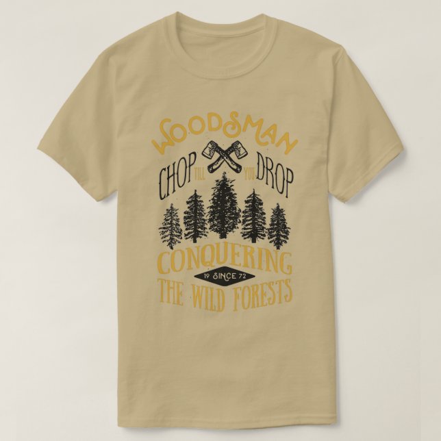 Woodsman vintage badge t shirt (Design framsida)