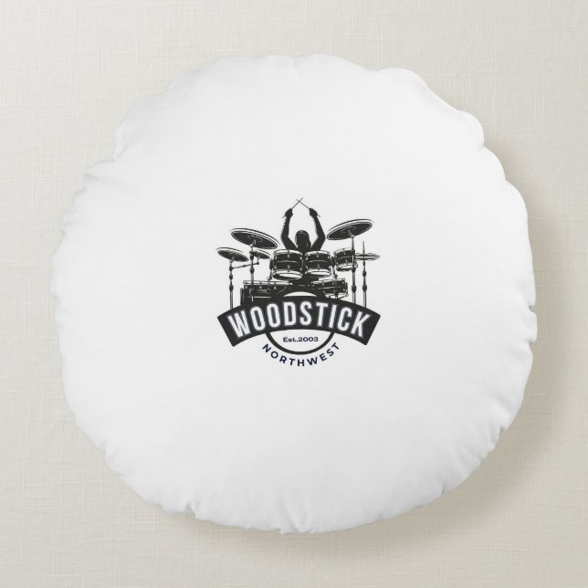 Woodstick Pillow Rund Kudde (Framsidan)