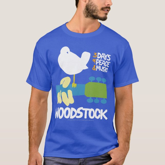 Woodstock 3 Days of Peace and Music Poster gift gi T Shirt (Framsida)