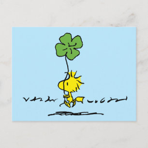 Woodstock bärande Shamrock Vykort
