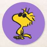 Woodstock In Sunglasses Underlägg Papper Rund<br><div class="desc">Take a look at this super cute design featuring Woodstock sporting cool sunglasses.</div>