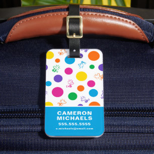 Woodstock Rainbow Polka Dot Mönster Bagagebricka