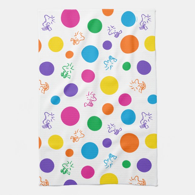 Woodstock Rainbow Polka Dot Mönster Kökshandduk (Vertikal)