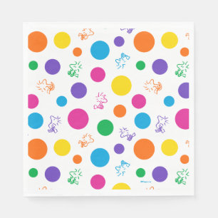 Woodstock Rainbow Polka Dot Mönster Pappersservett