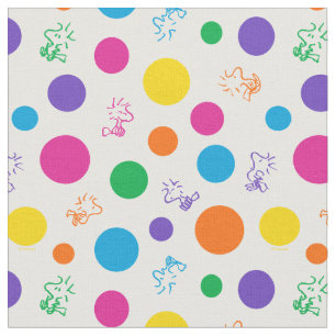 Woodstock Rainbow Polka Dot Mönster Tyg
