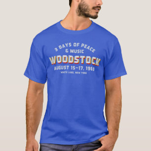 Woodstock Rock Music Festival Konsert Varsity 1969 T Shirt