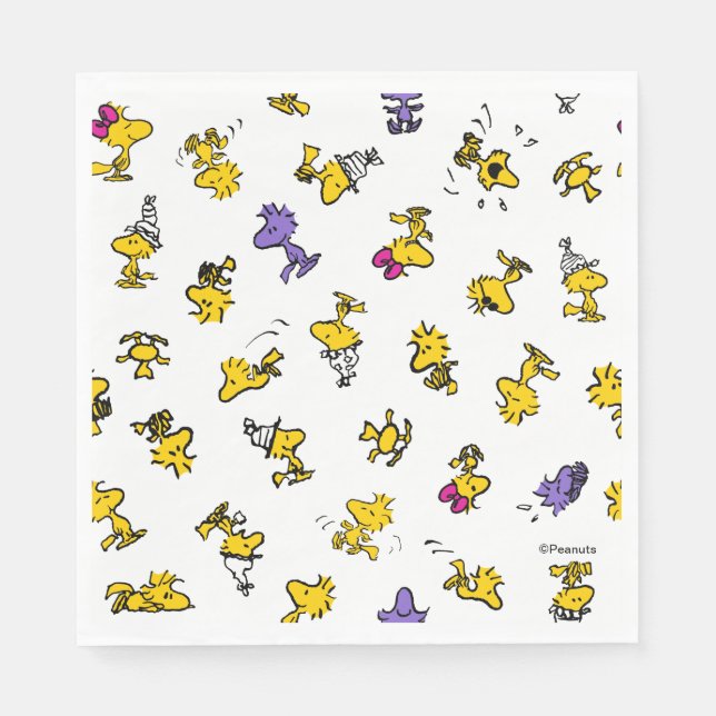 Woodstock Roligt Mönster Pappersservett (Framsidan)