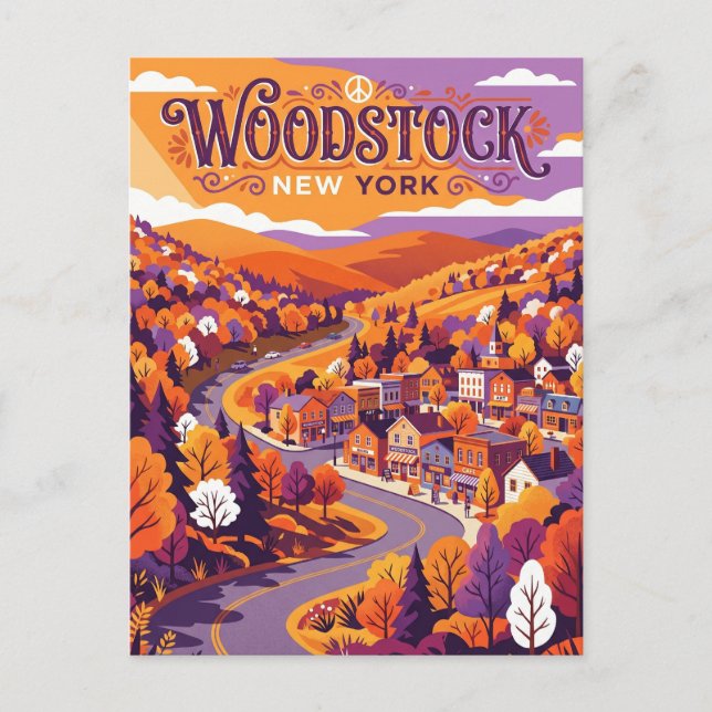Woodstock USA Vykort (Framsida)