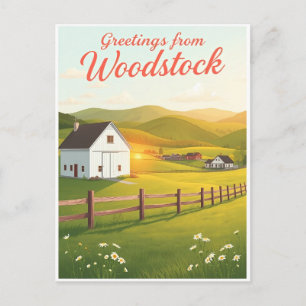 Woodstock, Vermont – Scener från bondgårdar och by Vykort