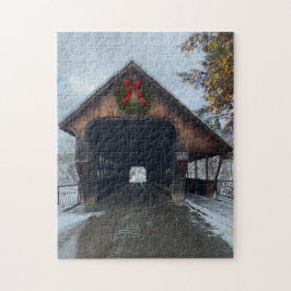 Woodstock Vermont Snowy Helgdag Pussel