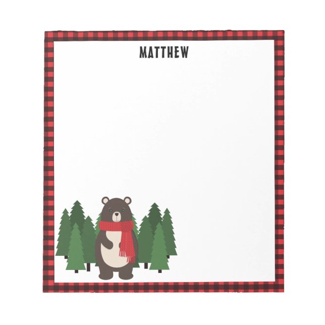 Woodsy Bear Anteckningsblock (Framsida)