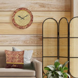 Woodsy Brown Abstrakt Cosmos Large Clock Stor Klocka<br><div class="desc">Den klocka med skogsbrun jordtoner kommer att tillföra färg och elegans till vilket rum som helst. Ni kommer att bli imponerade av den högkvalitativa och levande färg-tryckningen av den bruna trädkosmos mönster. Den här versionen av klockan har skarp numrering Leta efter det andra matchande badet och hemdecoron i den här...</div>