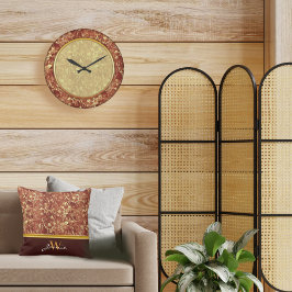 Woodsy Brown Abstrakt Cosmos Large Clock Stor Klocka